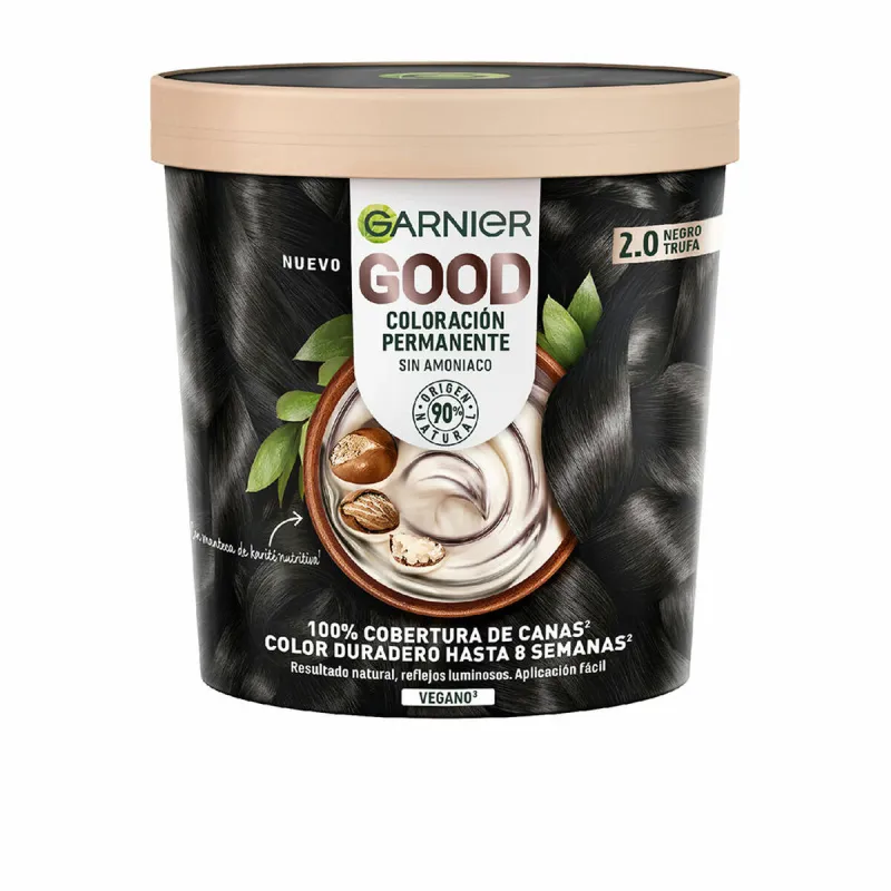 Noturīga Krāsa Garnier Good Melns Nº 2.0 217 ml (1 gb.)