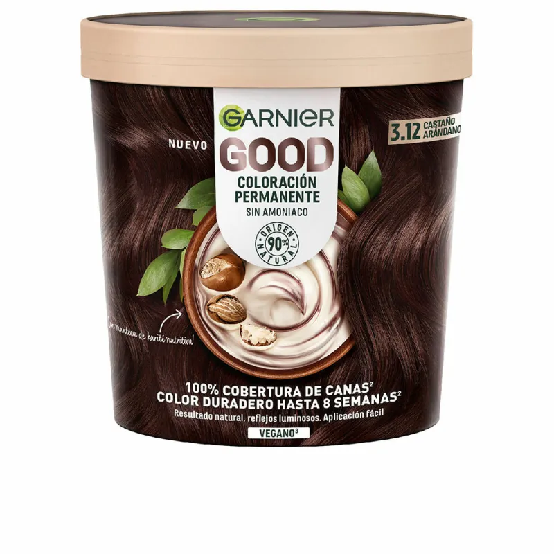 Pysyvä väriaine Garnier Good Ruskea Nº 3.12 Nº 3.12 Castano Arandano 217 ml (1 osaa)