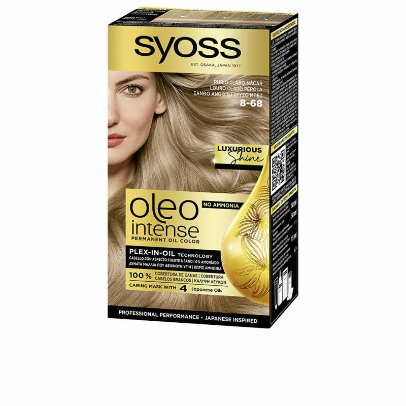 Постоянная краска Syoss Oleo Intense Чистый светлый Nº 8-68 Nº 8-68-Rubio Claro Nacar