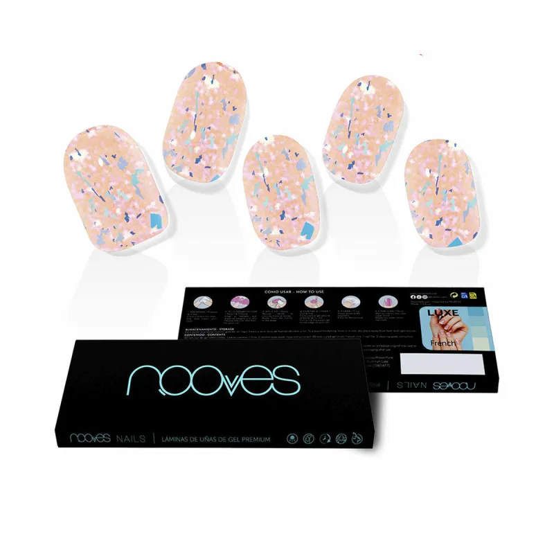 Искусственные ногти Nooves Peach Galettes Металлический Гель Самоклеящиеся 20 Предметы