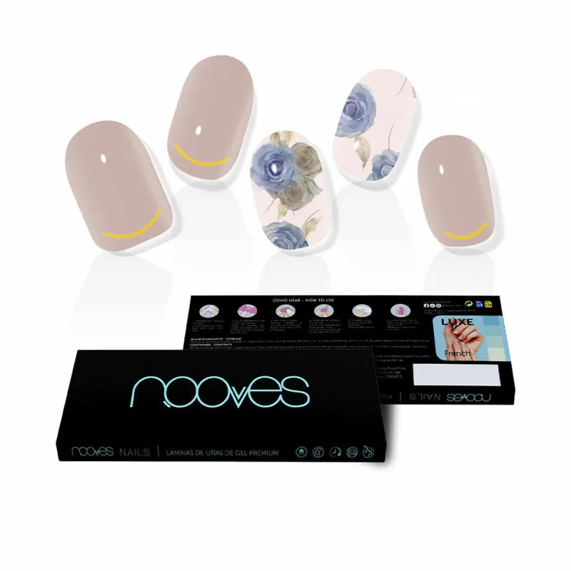 Искусственные ногти Nooves Elegant Floral Металлический Гель Самоклеящиеся 20 Предметы
