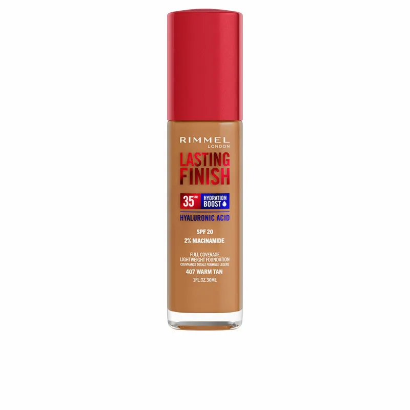 Основа-крем для макияжа Rimmel London Lasting Finish Nº 407 Warm Tan Nº 407-Warm Tan Spf 20 30 ml