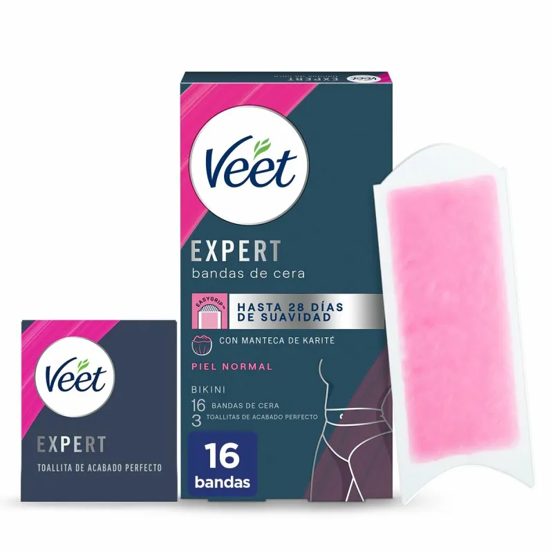 Ķermeņa Liekā Apmatojuma Depilācijas Strēmeles Veet Expert Bikini (16 gb.)