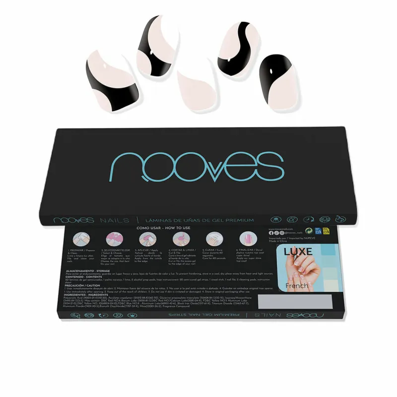 Gelinės nagų juostelės Nooves Láminas De Uñas De Gel White cow 20 Dalys
