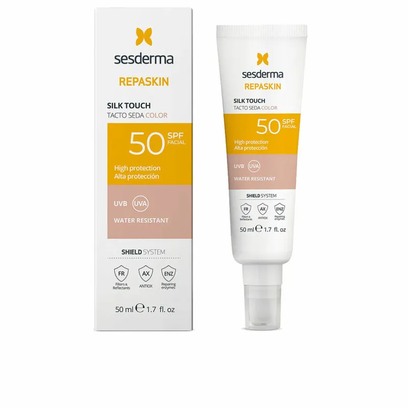 Tonējošs Līdzeklis Aizsardzībai pret Sauli Sesderma REPASKIN Spf 50 50 ml Zīdains