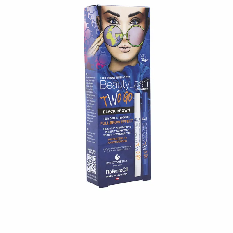 Skropstu Krāsa RefectoCil BeautyLash Two Go Black Brown 2 Daudzums