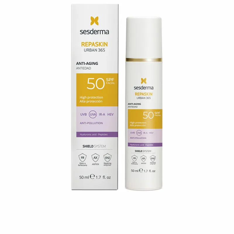 Kremas nuo saulės veidui Sesderma Repaskin Urban 365 Spf 50 50 ml Nuo senėjimo Nuo taršos