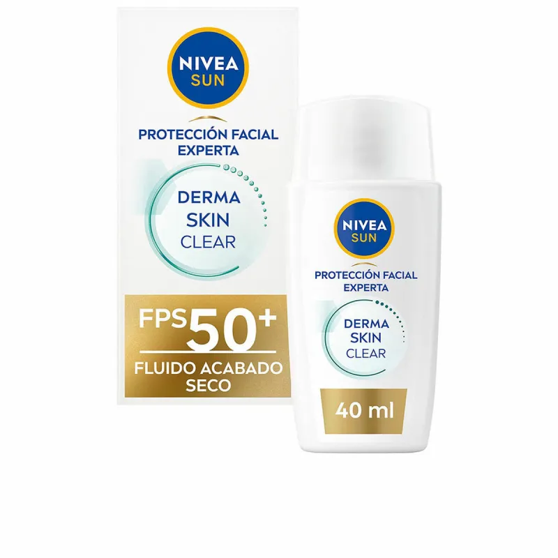 Sauļošanās krēms sejai Nivea Sun Spf 50+ 40 ml Pret-nepilnībām Gaiša āda