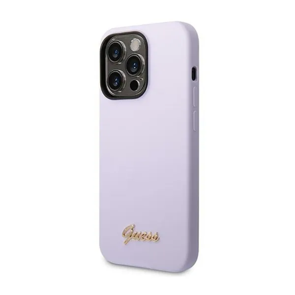 Guess Silicone Vintage - Case for iPhone 14 Pro (Purple)