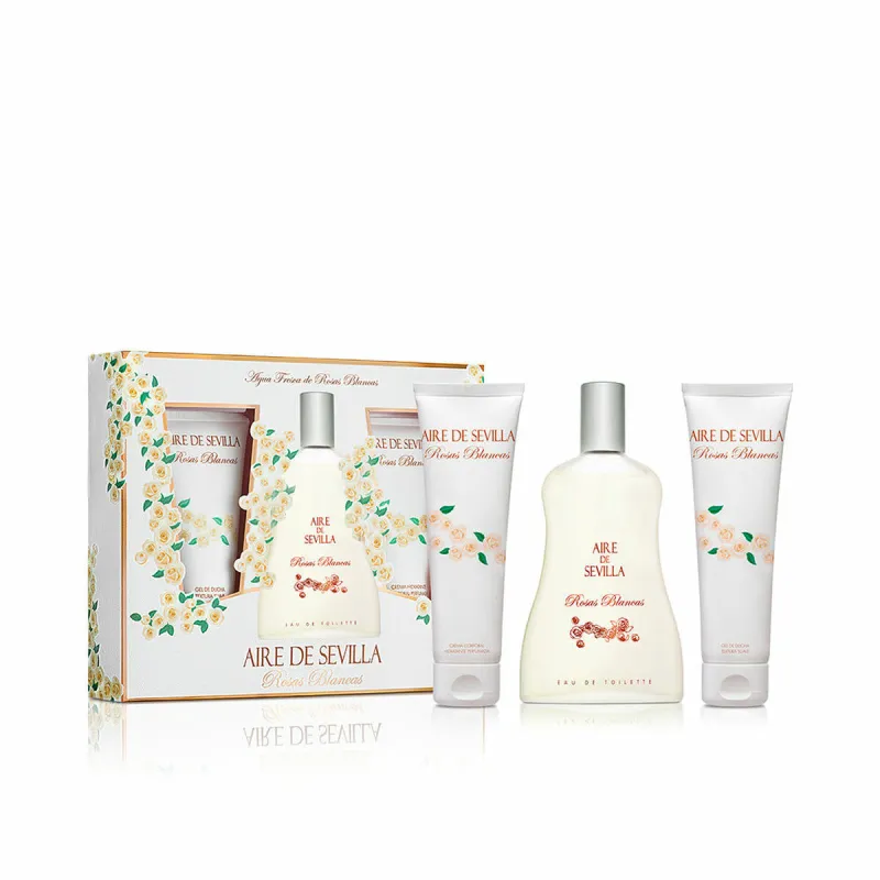 Women's Perfume Set Aire de Sevilla Rosas Blancas 3 Pieces