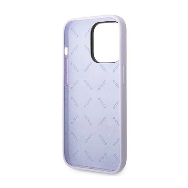 Guess Silicone Vintage - Case for iPhone 14 Pro (Purple)