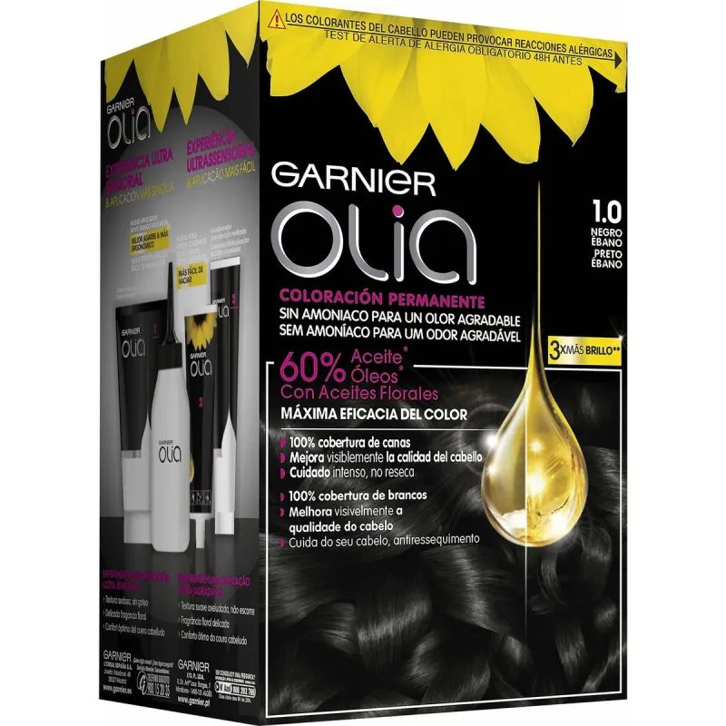 Väriaine ei sisällä ammoniakkia Garnier Olia Eebenpuunmusta Nº 1.0-negro Nº 1,0 Negro Ebano (1 osaa)