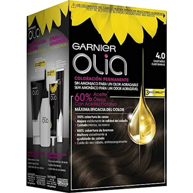 Краска без содержания аммиака Garnier Olia Nº 4.0-Castano (1 штук)