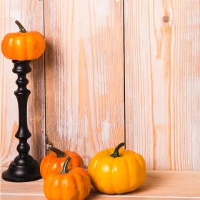 Keinotekoinen koristekurpitsa Halloween Springos HA5225 8.5cm