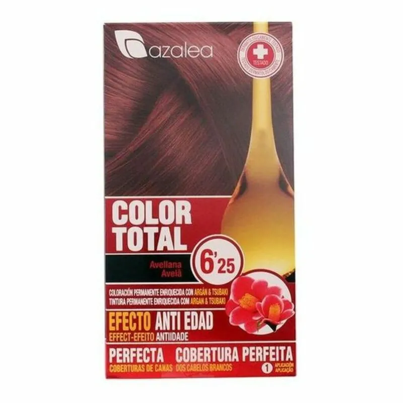 Pysyvä anti-ageing väriaine Azalea Color Total Platinanvaalea Nº 6,25-Avellana (1 osaa)
