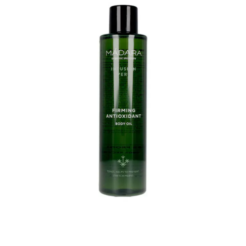 Kiinteyttävä vartaloöljytiiviste Mádara Infusion Vert 200 ml