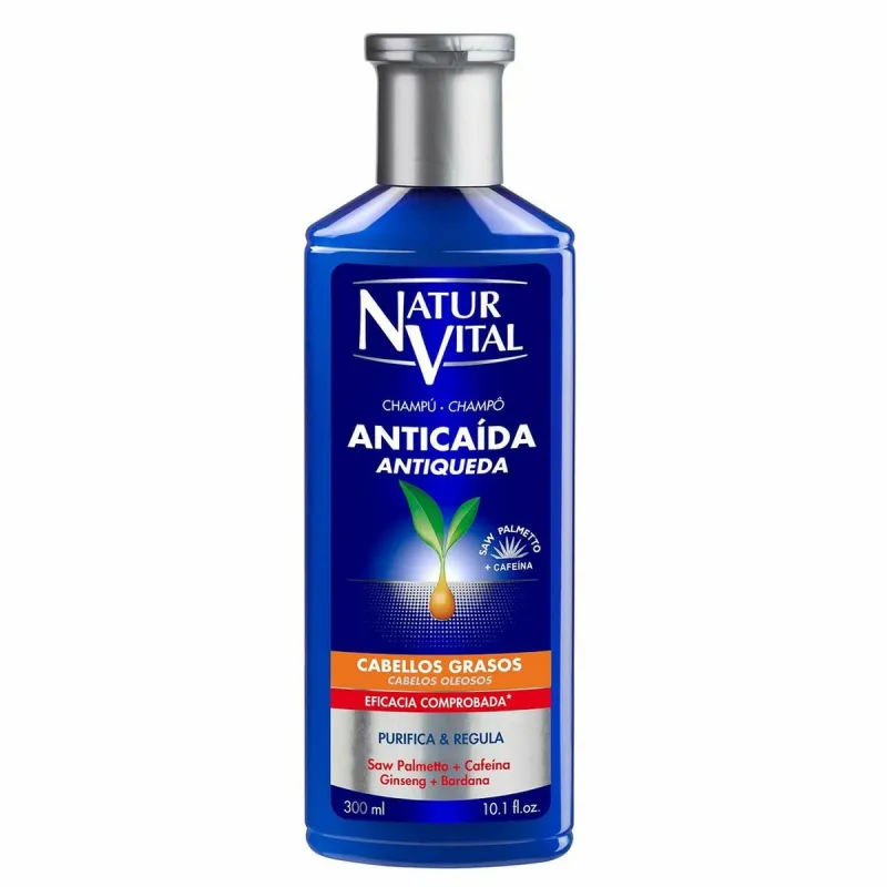 Hiusten lähtöön vaikuttava shampoo Naturvital Champú Anticaída 300 ml