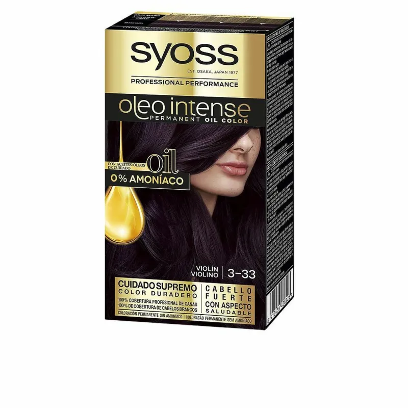 Ammoniaagivaba juuksevärv Syoss Olio Intense Nº 3,22 Plaatinablond Nº 3.22-Violin (5 Ühikut)