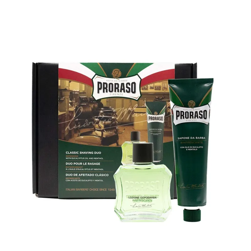 Parranajosetti Proraso Afeitado Clásico Rinfrescante Lote Virkistävä 2 Kappaletta