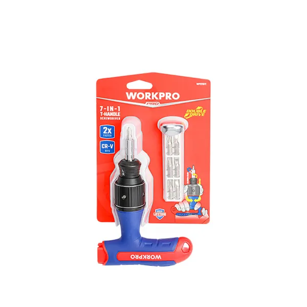 Отвертка с трещоткой Workpro 8 Предметы