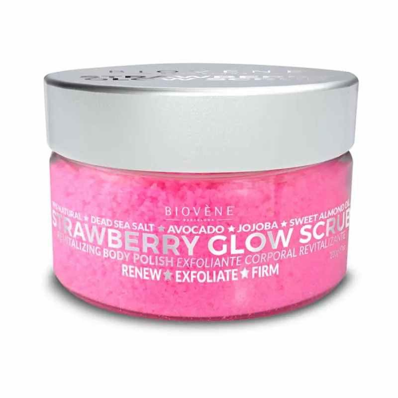 Kūno kremas Biovène Strawberry Glow Scrub 200 g