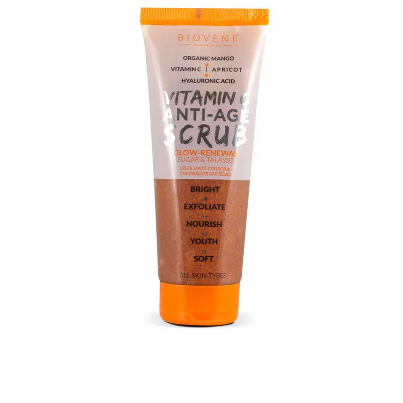 Pīlinga ķermeņa želeja Biovène Vitamin C Age Scrub 250 ml Pret-novecošanās Rokturis C vitamīns
