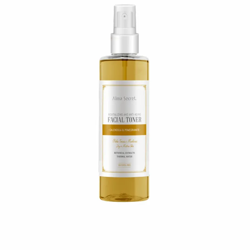 Veido tonikas nuo senėjimo Alma Secret Facial Toner 200 ml Gaivinantis Medetka Granatas