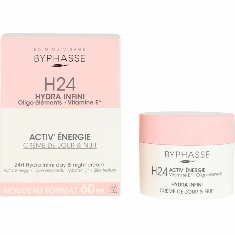 Drėkinamasis kremas Byphasse Hydra Infini 50 ml 60 ml 24 valandos