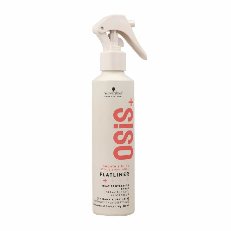 Muotoilusuihke Schwarzkopf Osis Flatliner 200 ml Lämmöltä suojaava