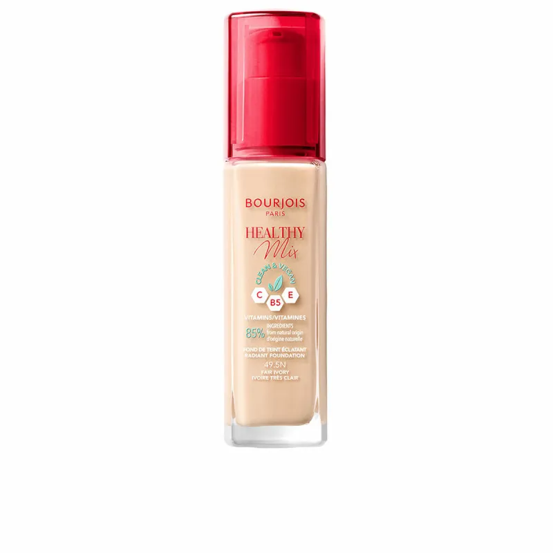 Šķidrā Grima Bāze Bourjois Healthy Mix Nº 49.5N Fair ivory Nº 49.5n-Fair Ivory 30 ml