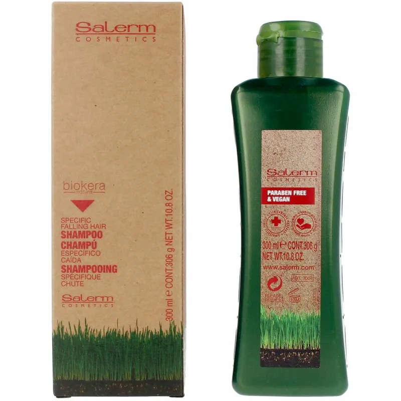 Hiusten lähtöön vaikuttava shampoo Salerm Biokera 300 ml