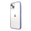 Speck Presidio Perfect-Clear with Impact Geometry - iPhone 15 Plus / 14 Plus Case with MICROBAN Coating (Clear / Grounded Purple