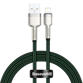 USB cable for Lightning Baseus Cafule, 2.4A, 1m (green)