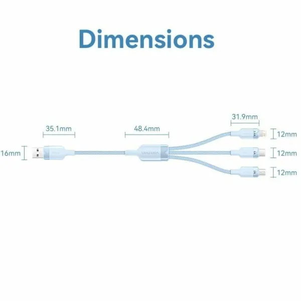 USB-Lightning Kaabel Vention CTPWG