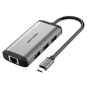 USB-keskitin Vention CNCHB Musta Harmaa