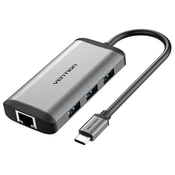 USB Centrmezgls Vention CNCHB Melns Pelēks