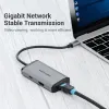 USB Hub Vention CNCHB Black Grey