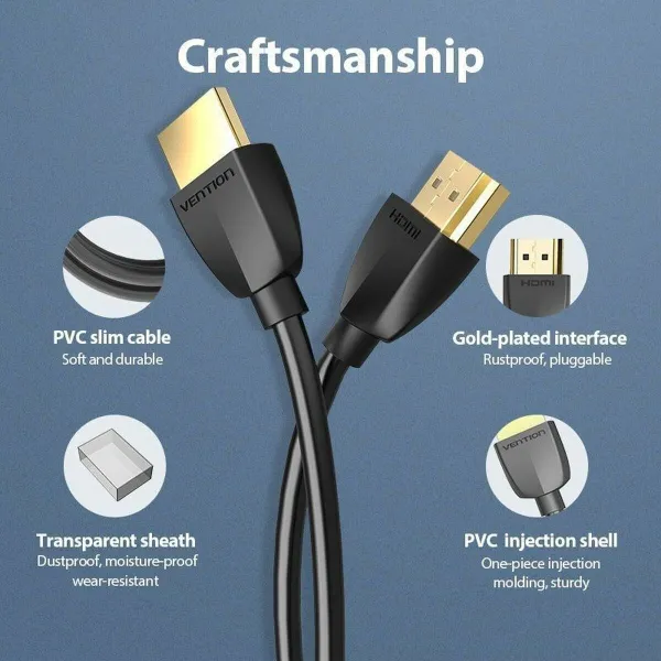 HDMI Kaabel Vention AAIBI 3 m Must