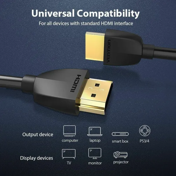 HDMI Kabelis Vention AAIBI 3 m Melns