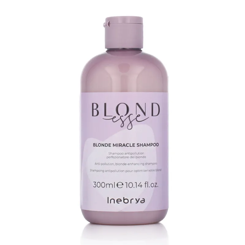 Shampoo vaaleille ja harmaantuville hiuksille Inebrya BLONDesse Anti-pollution (300 ml)