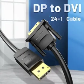 DisplayPort - DVI Adapteri Vention HAFBG Musta 1,5 m