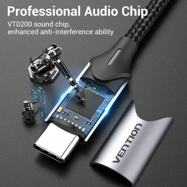 USB-C-Jack 3.5 mm Adapter Vention BGPHY