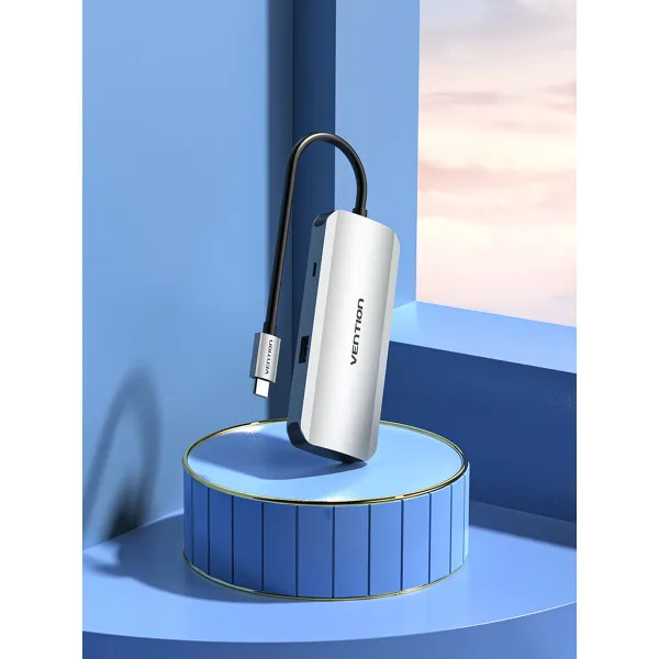 USB Centrmezgls Vention TNAHB Pelēks