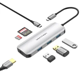 USB Centrmezgls Vention TOJHB 7-in-1