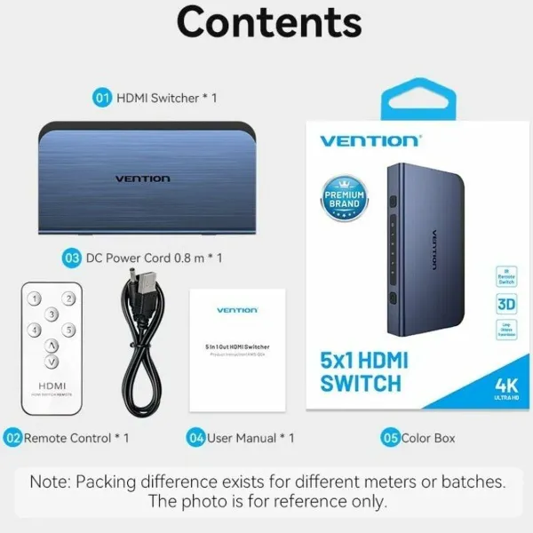 HDMI Lüliti Vention AKCL0