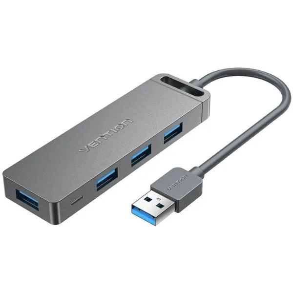 USB Centrmezgls Vention CHLHB Melns