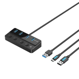 USB Centrmezgls Vention CHWBF Melns
