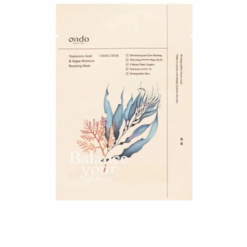Niisutav mask Ondo Beauty 36.5 HYALURONIC ACID & ALGAE MOISTURE 25 ml Hüaluroonhape Merevetikad