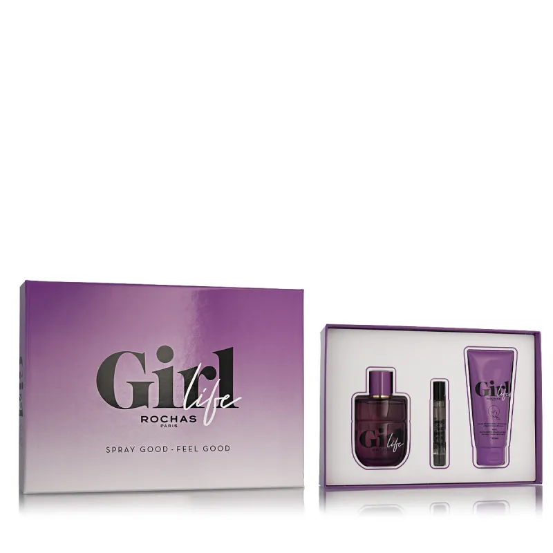 Set ženski parfem Rochas Girl Life EDP 3 Daudzums
