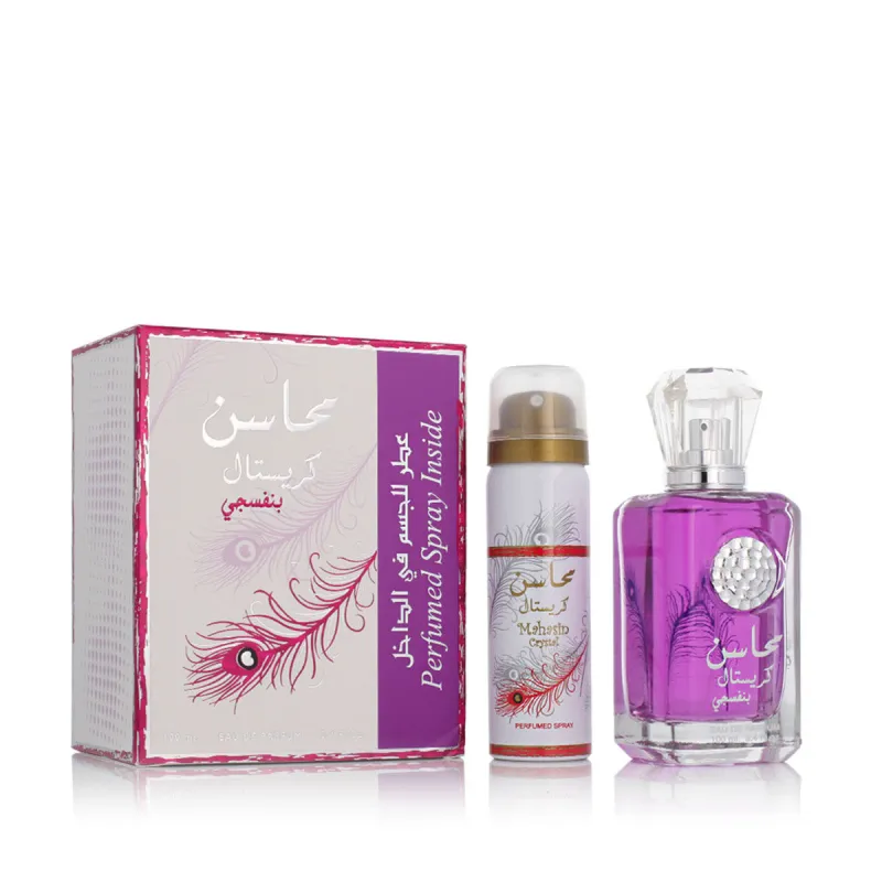 Naisten parfyymisetti Lattafa 2 Kappaletta Mahasin Crystal Violet